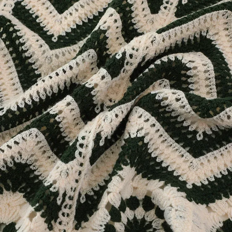 Wholesale Black Chevron Crochet-Look Vest alternate view