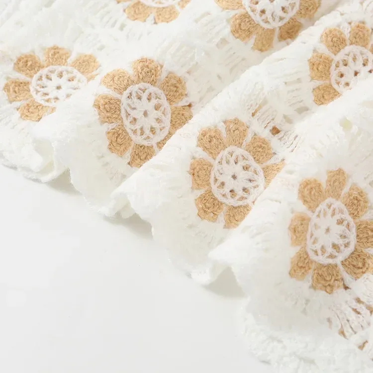 Wholesale Ivory Neutral Floral Crochet-Look Cardigan alternate view