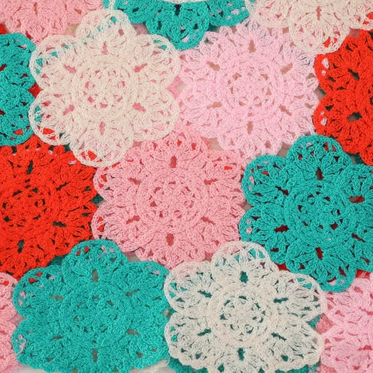 Wholesale pastel 3d floral crochet-look tank top for OEM and private label production 6