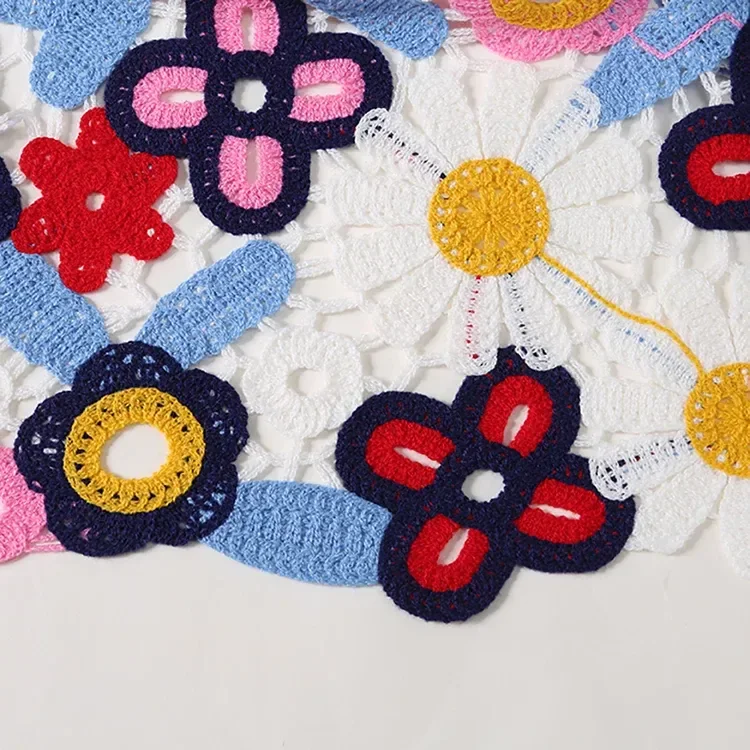 Wholesale multicolor floral crochet-look cardigan for OEM and private label production 8