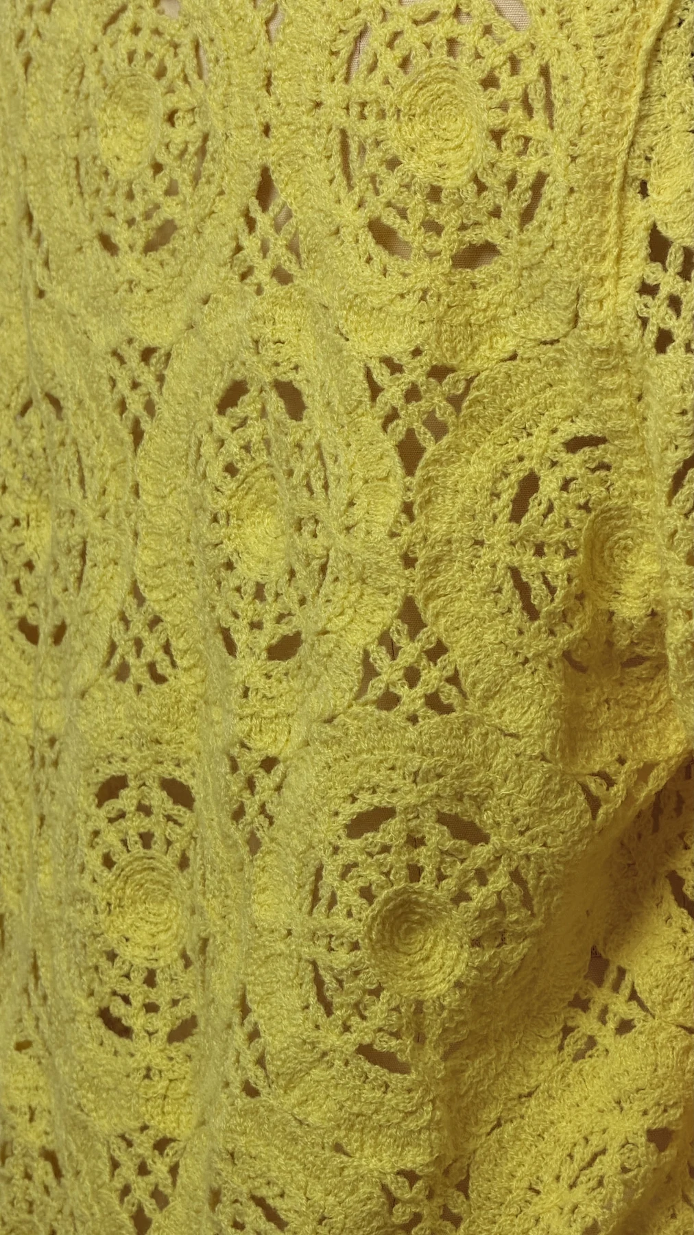 Wholesale Yellow Openwork Crochet-Look Tunic for OEM and private label production 5