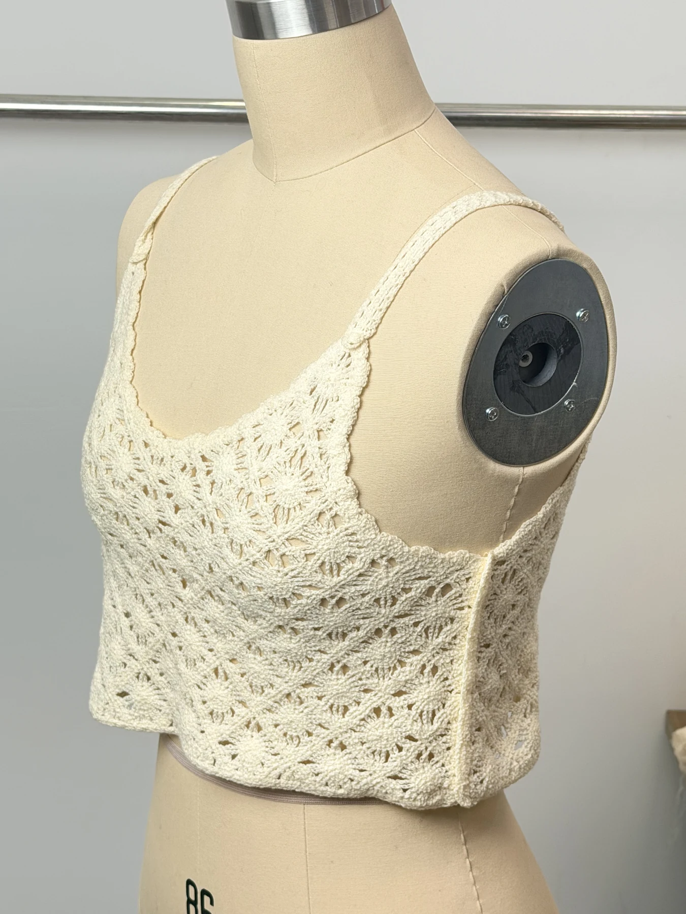 Wholesale Ivory Crochet-Look Camisole Top for OEM and private label production 4